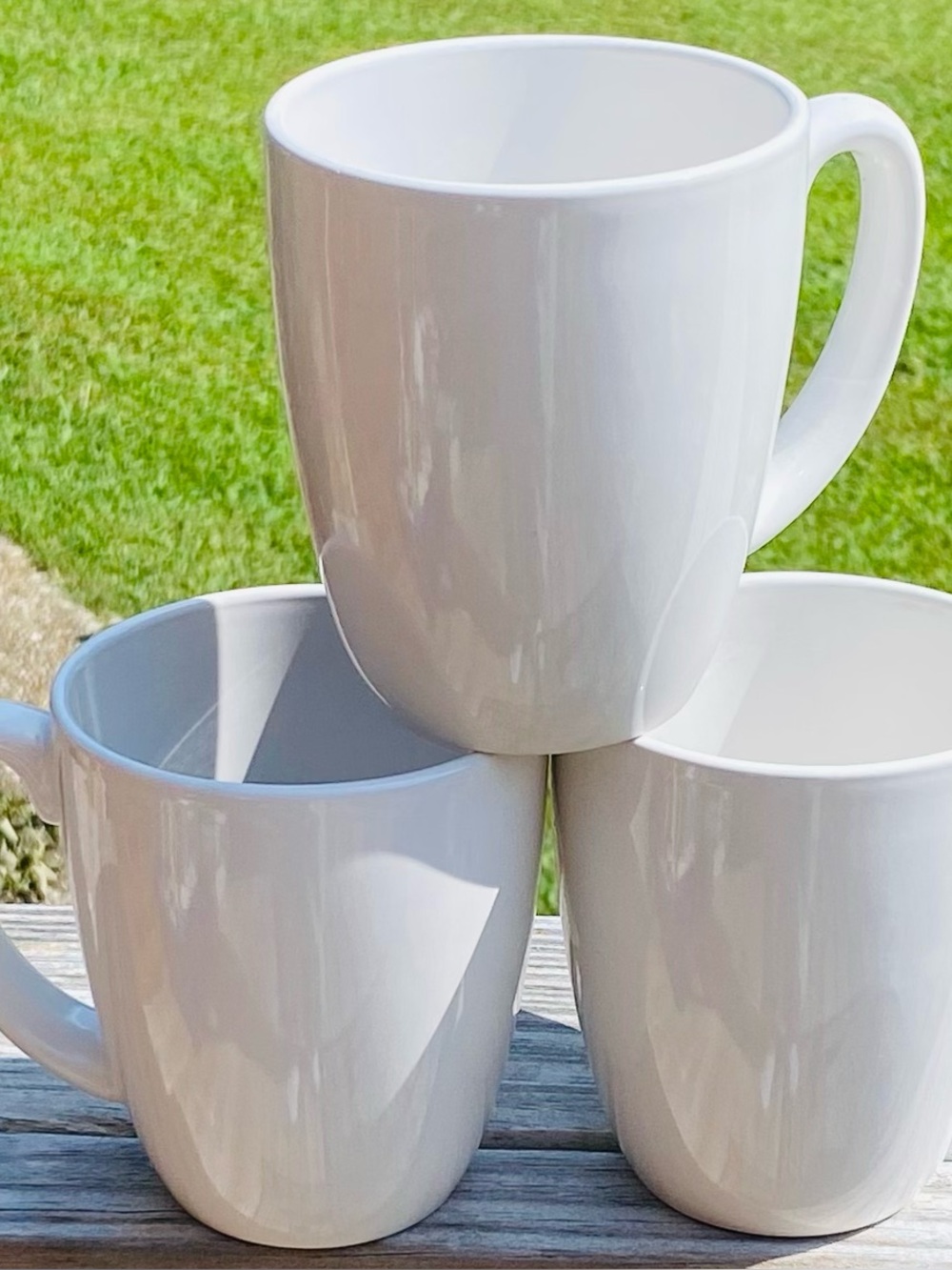 Corelle Coordinates White Coffee Mugs - Set of 3